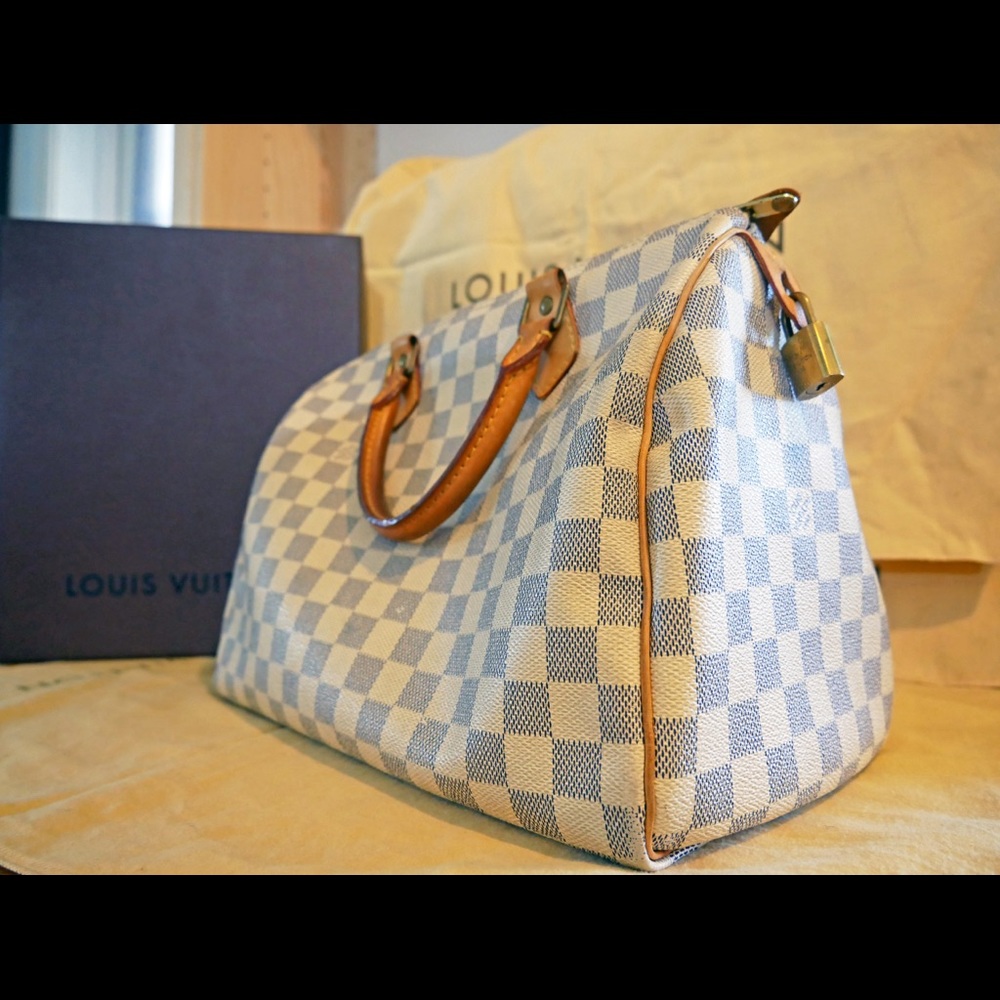 SOLD Louis Vuitton White Monogram Speedy 30